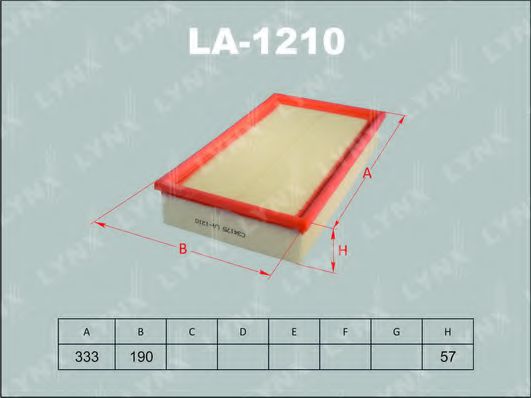 LA-1210 LYNXAUTO Air Supply Air Filter