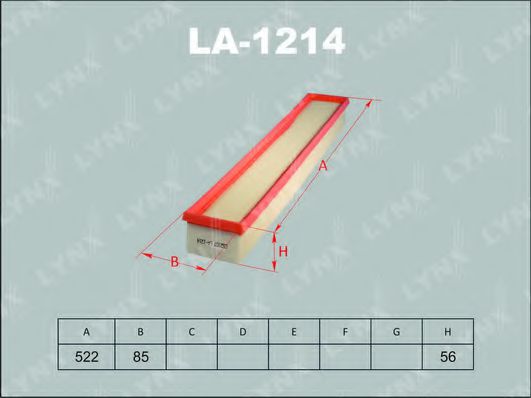 LA-1214 LYNXAUTO Air Filter