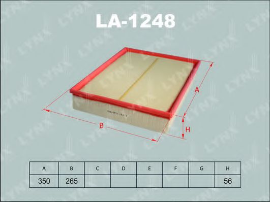 LA-1248 LYNXAUTO Система подачи воздуха Воздушный фильтр