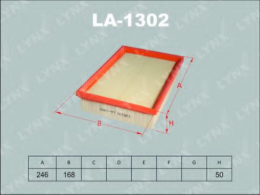 LA-1302 LYNXAUTO Система подачи воздуха Воздушный фильтр