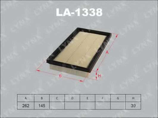 LA-1338 LYNXAUTO Air Supply Air Filter