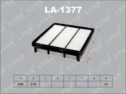 LA-1377 LYNXAUTO Air Supply Air Filter