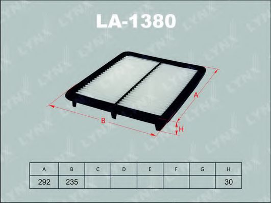 LA-1380 LYNXAUTO Система подачи воздуха Воздушный фильтр