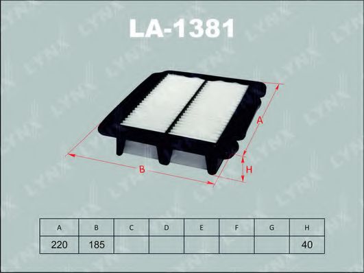 LA-1381 LYNXAUTO Air Filter