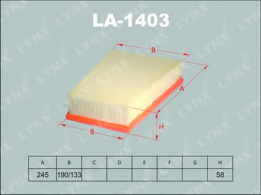 LA-1403 LYNXAUTO Air Filter
