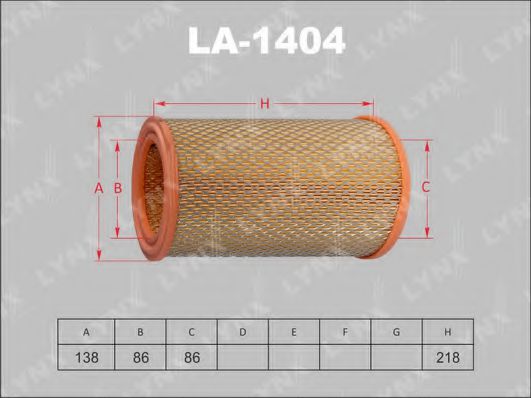 LA-1404 LYNXAUTO Air Supply Air Filter