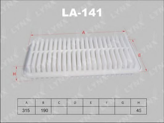 LA-141 LYNXAUTO Heating / Ventilation Filter, interior air