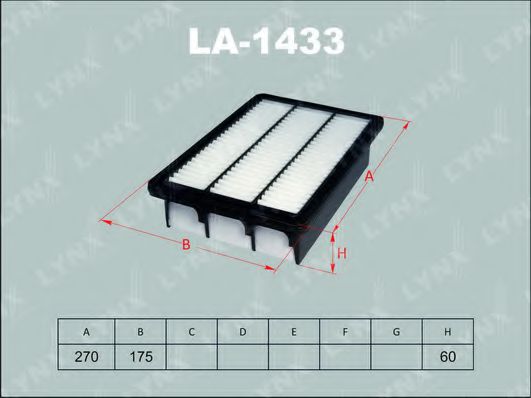 LA-1433 LYNXAUTO Air Supply Air Filter