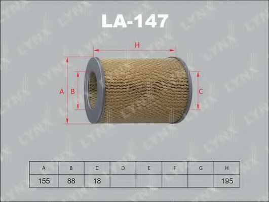 LA-147 LYNXAUTO Air Supply Air Filter