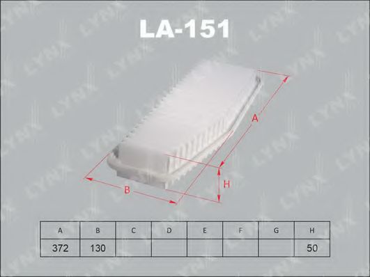 LA-151 LYNXAUTO Heating / Ventilation Filter, interior air