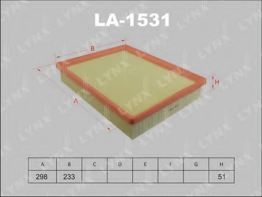 LA-1531 LYNXAUTO Air Supply Air Filter