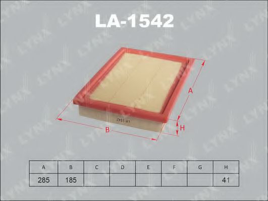 LA-1542 LYNXAUTO Air Supply Air Filter