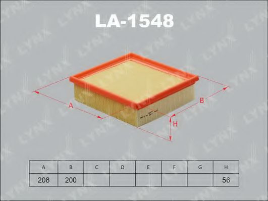 LA-1548 LYNXAUTO Air Supply Air Filter