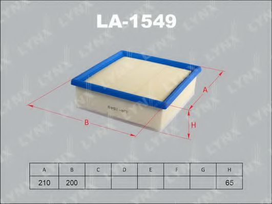 LA-1549 LYNXAUTO Air Supply Air Filter