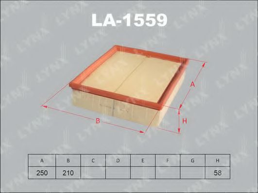 LA-1559 LYNXAUTO Air Supply Air Filter