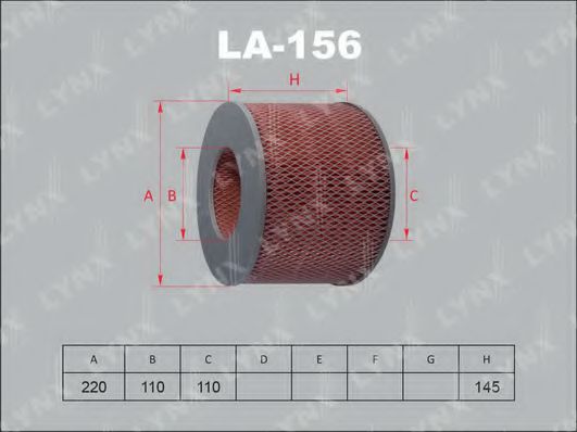 LA-156 LYNXAUTO Heating / Ventilation Filter, interior air