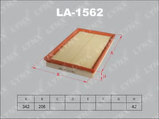 LA-1562 LYNXAUTO Air Supply Air Filter