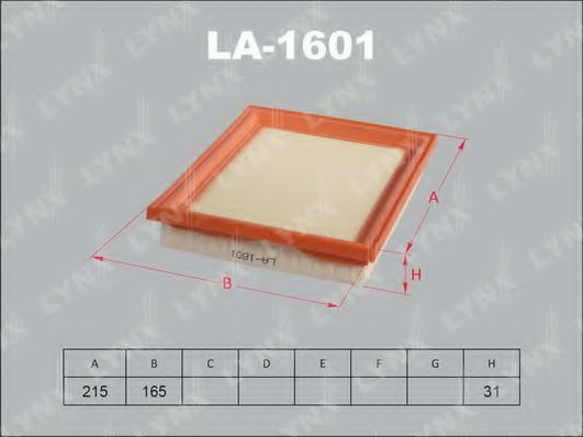 LA-1601 LYNXAUTO Air Supply Air Filter
