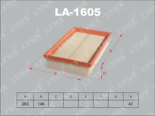 LA-1605 LYNXAUTO Air Filter
