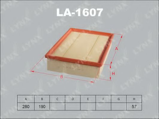 LA-1607 LYNXAUTO Air Filter