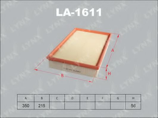 LA-1611 LYNXAUTO Air Supply Air Filter