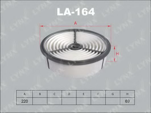 LA-164 LYNXAUTO Воздушный фильтр
