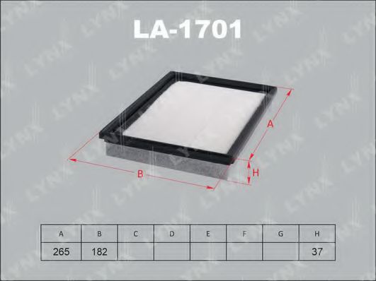 LA-1701 LYNXAUTO Air Filter