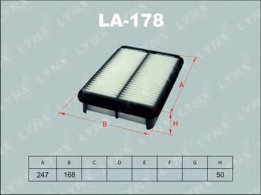 LA-178 LYNXAUTO Air Filter