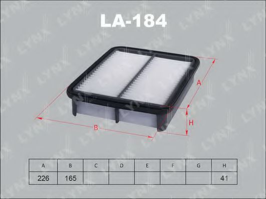 LA-184 LYNXAUTO Heating / Ventilation Filter, interior air