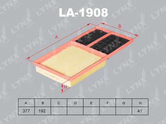 LA-1908 LYNXAUTO Air Filter