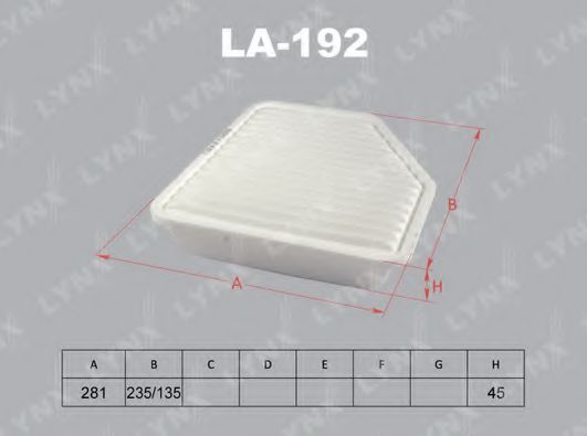 LA-192 LYNXAUTO Luftfilter