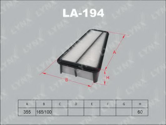 LA-194 LYNXAUTO Air Supply Air Filter