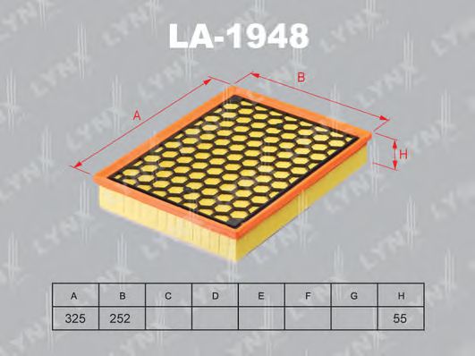 LA-1948 LYNXAUTO Air Supply Air Filter