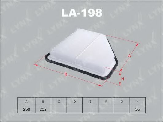 LA-198 LYNXAUTO Heating / Ventilation Filter, interior air
