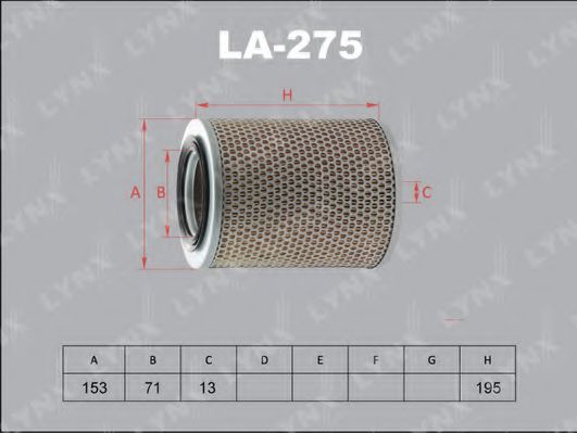 LA-275 LYNXAUTO Air Supply Air Filter