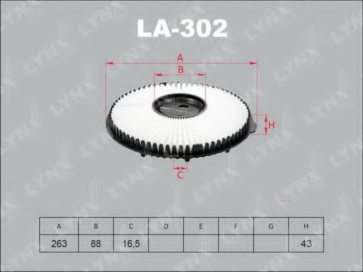 LA-302 LYNXAUTO Air Supply Air Filter