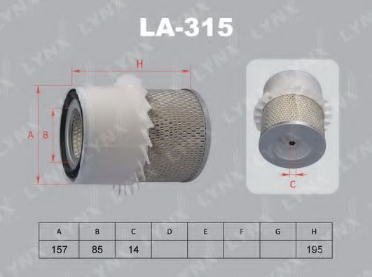 LA-315 LYNXAUTO Air Supply Air Filter
