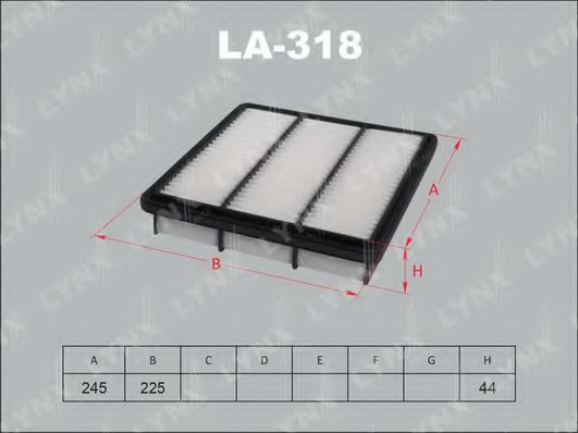LA-318 LYNXAUTO Air Supply Air Filter