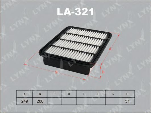 LA-321 LYNXAUTO Air Supply Air Filter