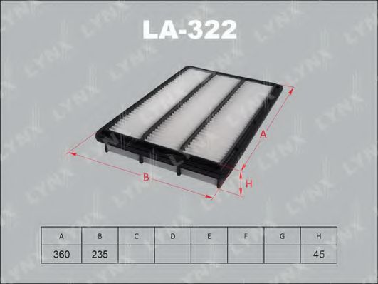 LA-322 LYNXAUTO Heating / Ventilation Filter, interior air
