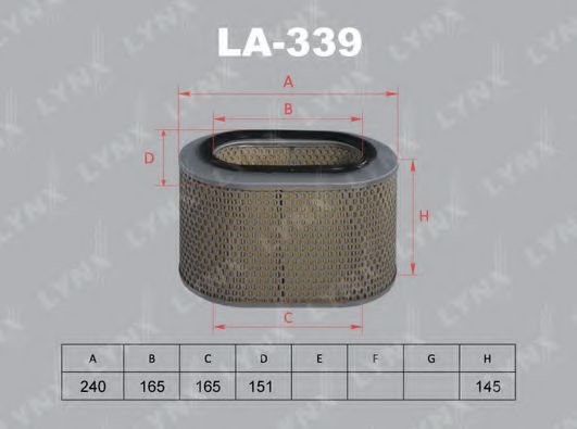 LA-339 LYNXAUTO Air Supply Air Filter
