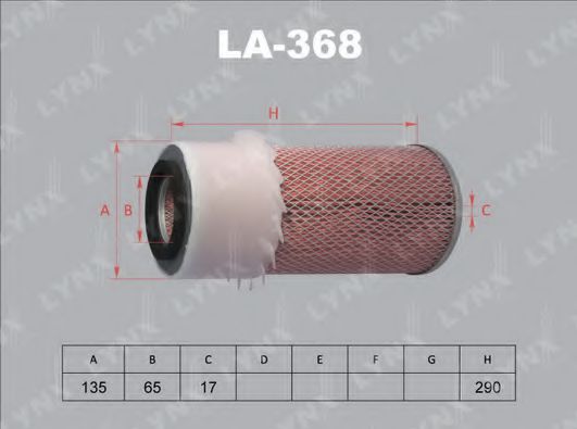 LA-368 LYNXAUTO Heating / Ventilation Filter, interior air