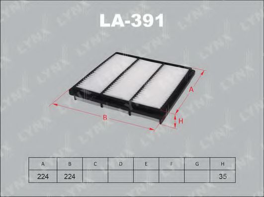 LA-391 LYNXAUTO Air Supply Air Filter
