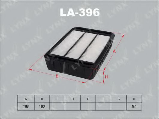 LA-396 LYNXAUTO Heating / Ventilation Filter, interior air