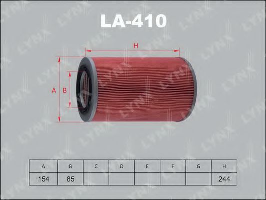 LA-410 LYNXAUTO Heating / Ventilation Filter, interior air