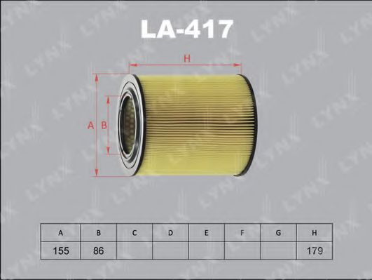 LA-417 LYNXAUTO Air Supply Air Filter
