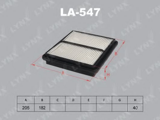 LA-547 LYNXAUTO Air Supply Air Filter