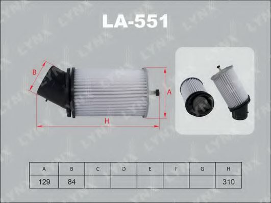 LA-551 LYNXAUTO Heating / Ventilation Filter, interior air