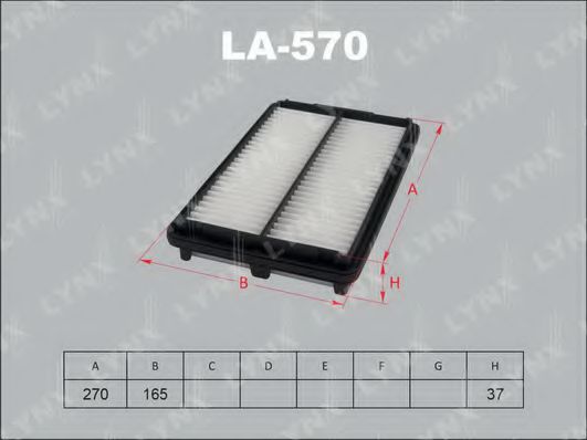 LA-570 LYNXAUTO Air Supply Air Filter