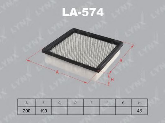 LA-574 LYNXAUTO Air Supply Air Filter